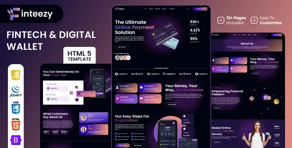 Finteezy - Digital Wallet Website project preview