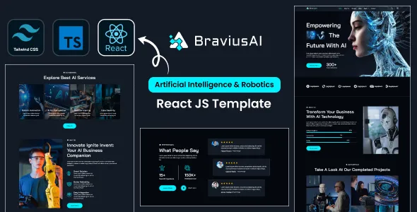 Bravius AI - AI Robotics Website project preview