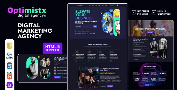 Optimistx - SEO Agency Website project preview